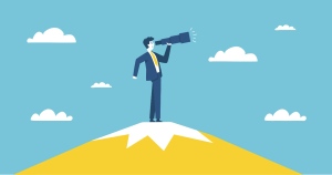 Man looking out on the horizon